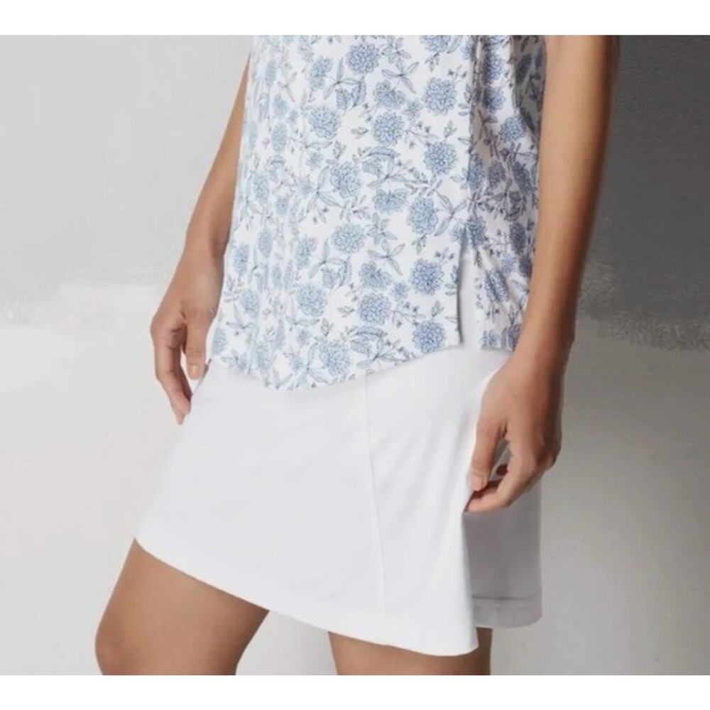 NWT J. Jill Skort Womens Size Large TALL Fit A Line Knit White Skirt Pull On New